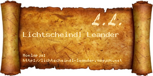 Lichtscheindl Leander névjegykártya